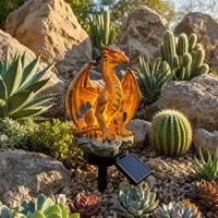💥LAST DAY 50% OFF🐉✨Solar Dragon Garden Statue Light – Golden Ember Fantasy Outdoor Decor thumbnail 8