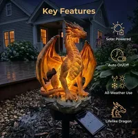 💥LAST DAY 50% OFF🐉✨Solar Dragon Garden Statue Light – Golden Ember Fantasy Outdoor Decor thumbnail 3