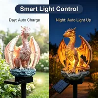 💥LAST DAY 50% OFF🐉✨Solar Dragon Garden Statue Light – Golden Ember Fantasy Outdoor Decor thumbnail 4