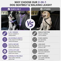 💥LAST DAY 50% OFF✨2-in-1 Dog Car Seat Belt & Walking Leash thumbnail 6