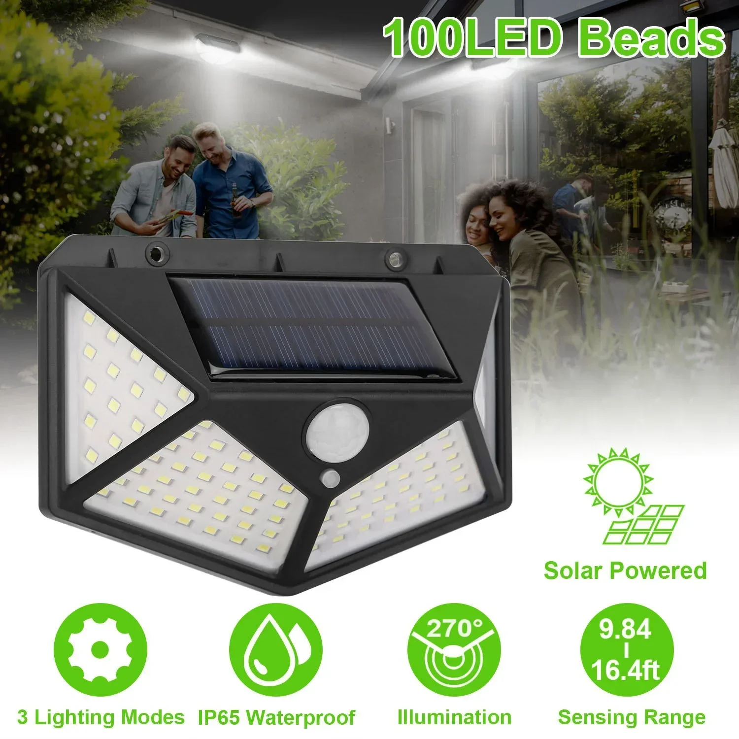 💎 Premium Solar Outdoor Spotlight — Waterproof Motion Sensor LED Light for a Brighter, Safer Garden thumbnail 4