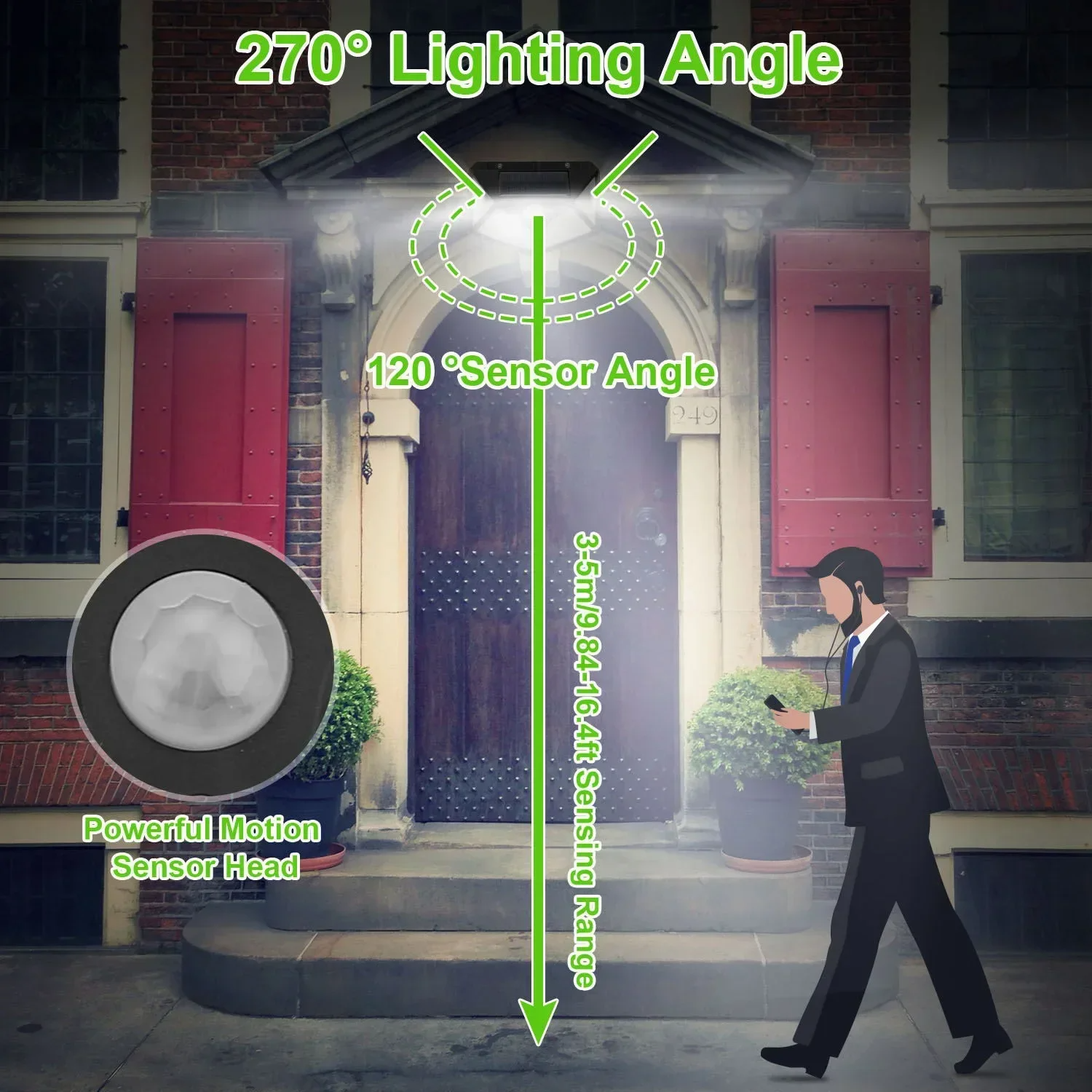 💎 Premium Solar Outdoor Spotlight — Waterproof Motion Sensor LED Light for a Brighter, Safer Garden thumbnail 7