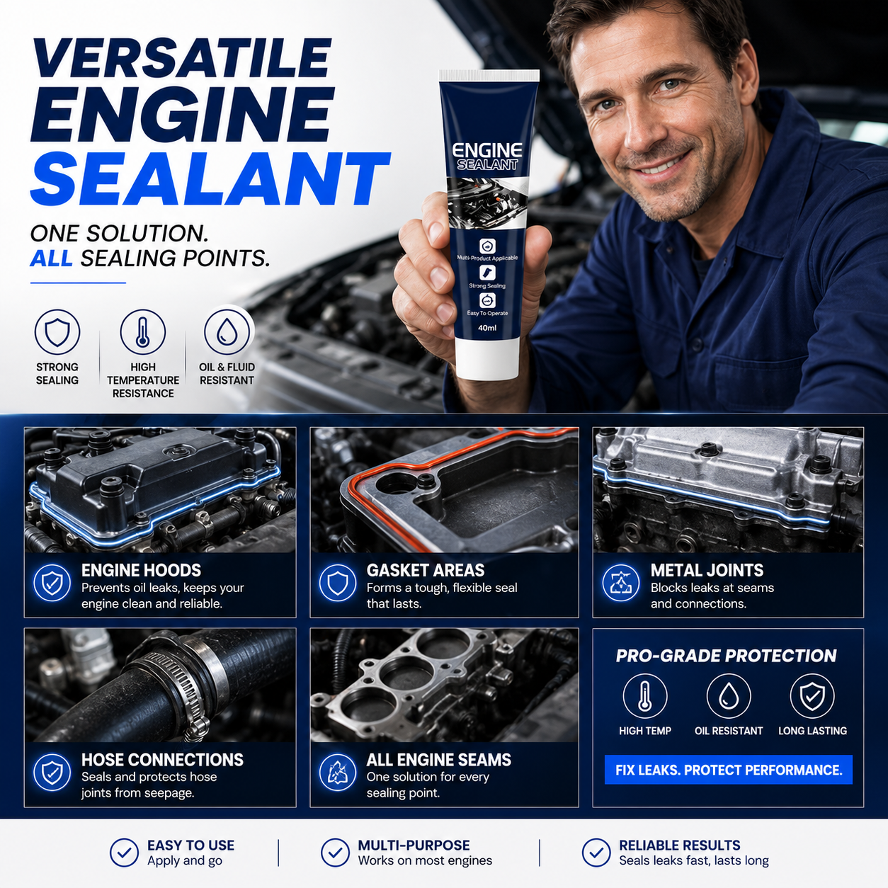 ⚙️ Professional High-Temp Auto Sealant — Designed to Help Seal Small Leaks, Protect Engine Parts & Support Easy DIY Repa thumbnail 6