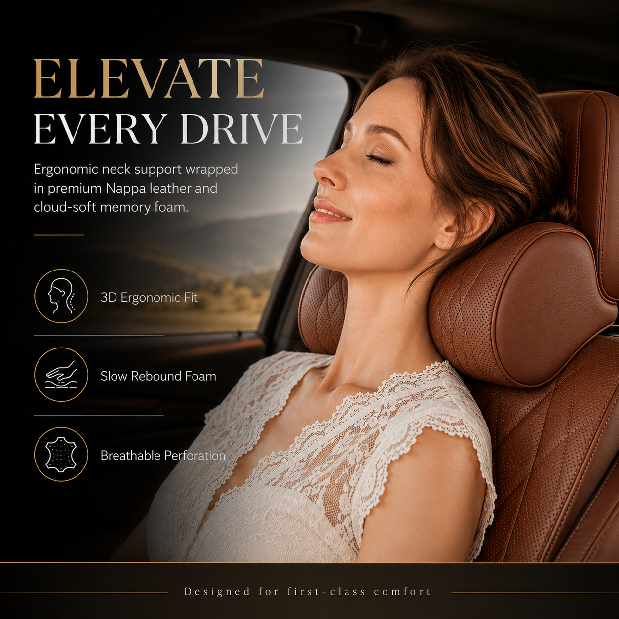 💎 50K+ Sold — Premium Memory Foam Car Neck Pillow for Luxury Leather Seat Comfort | Save 60% Today - Image 1
