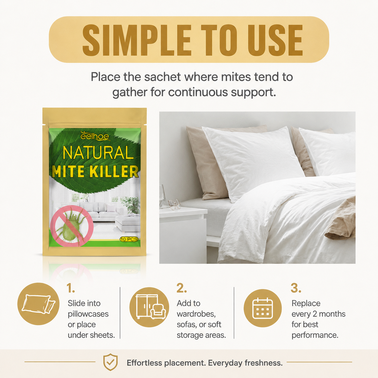 🎁 Buy 2 Get 1 Free — Plant-Based Mite Control Sachets for a Fresher Home | Safe Around Kids & Pets 🌿 thumbnail 6