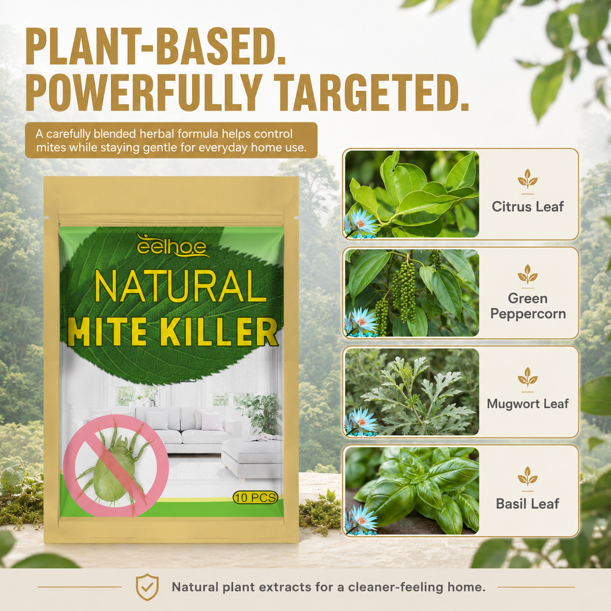 🎁 Buy 2 Get 1 Free — Plant-Based Mite Control Sachets for a Fresher Home | Safe Around Kids & Pets 🌿 thumbnail 5