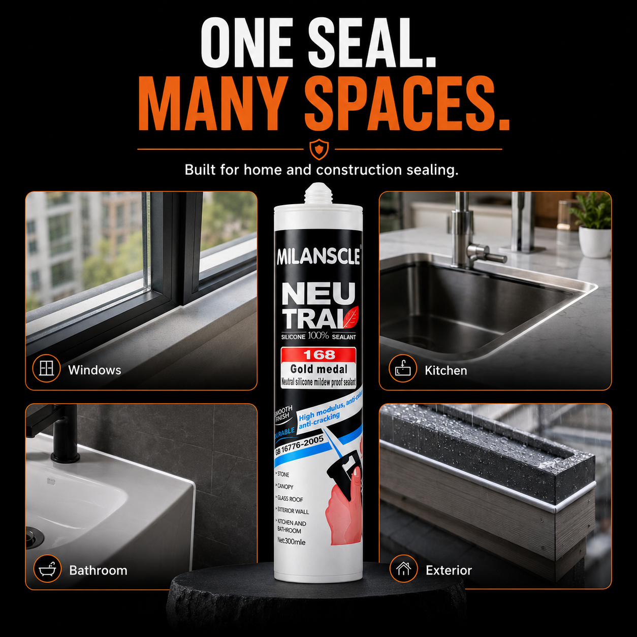 💎 Meilanxi Neutral Silicone Sealant — Professional Waterproof Glass & Joint Sealing Solution thumbnail 7