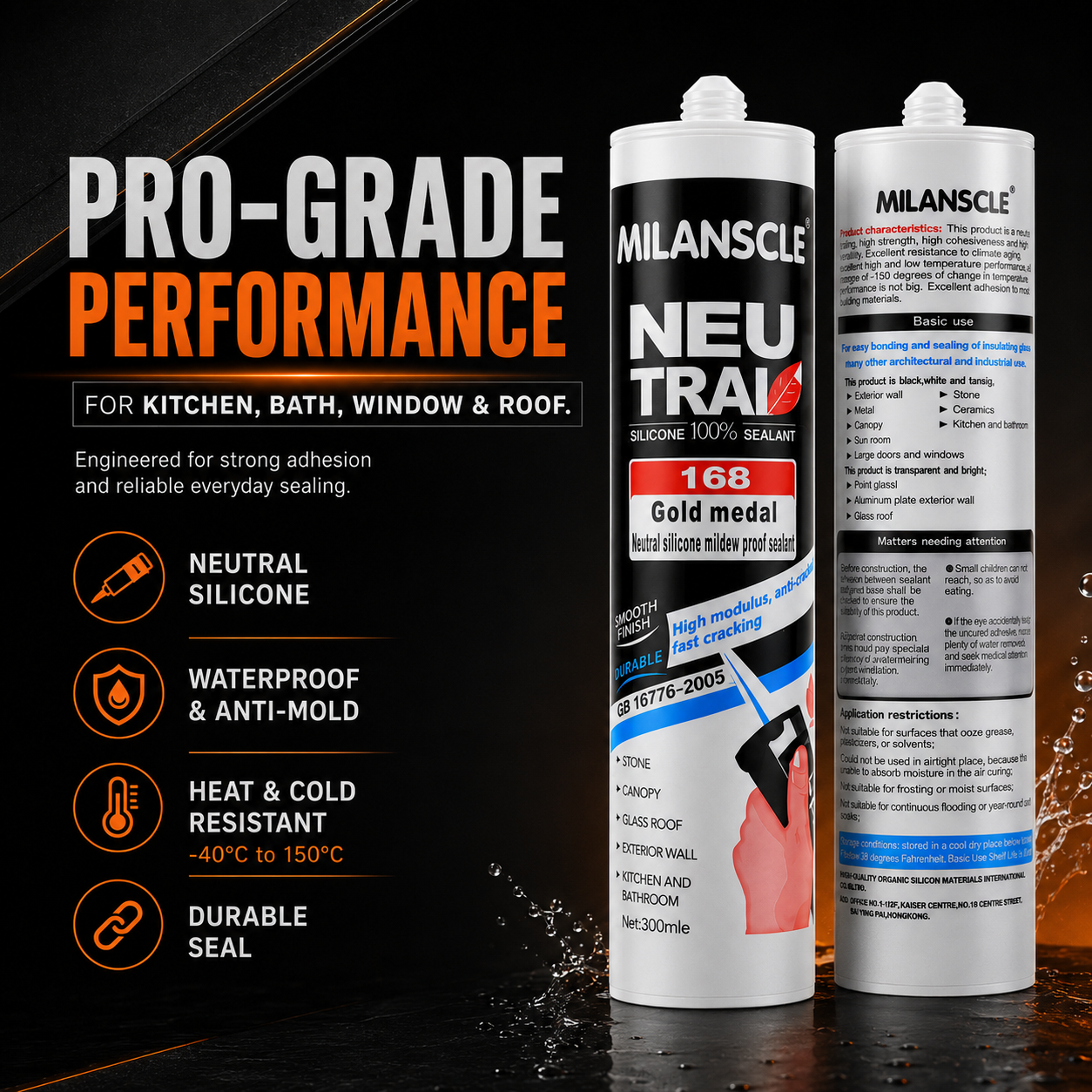 💎 Meilanxi Neutral Silicone Sealant — Professional Waterproof Glass & Joint Sealing Solution thumbnail 3