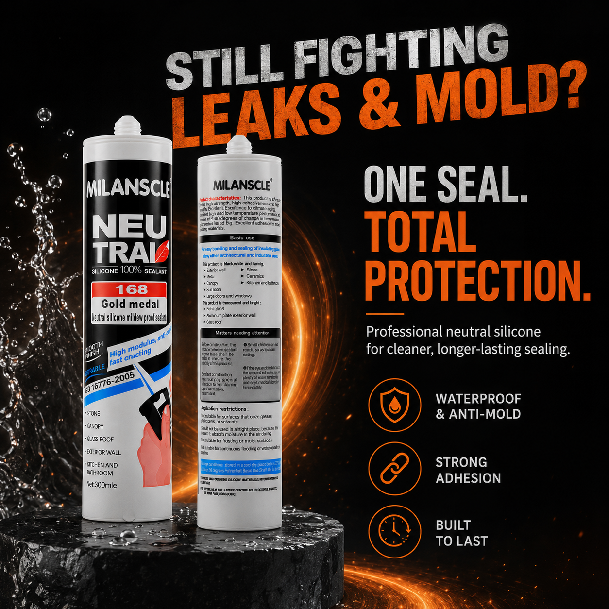 💎 Meilanxi Neutral Silicone Sealant — Professional Waterproof Glass & Joint Sealing Solution - Image 1
