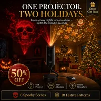 🎄👻 ✨ 60,000+ Sold — Plug & Play HD Holiday Projector for Christmas & Halloween Decor thumbnail 1