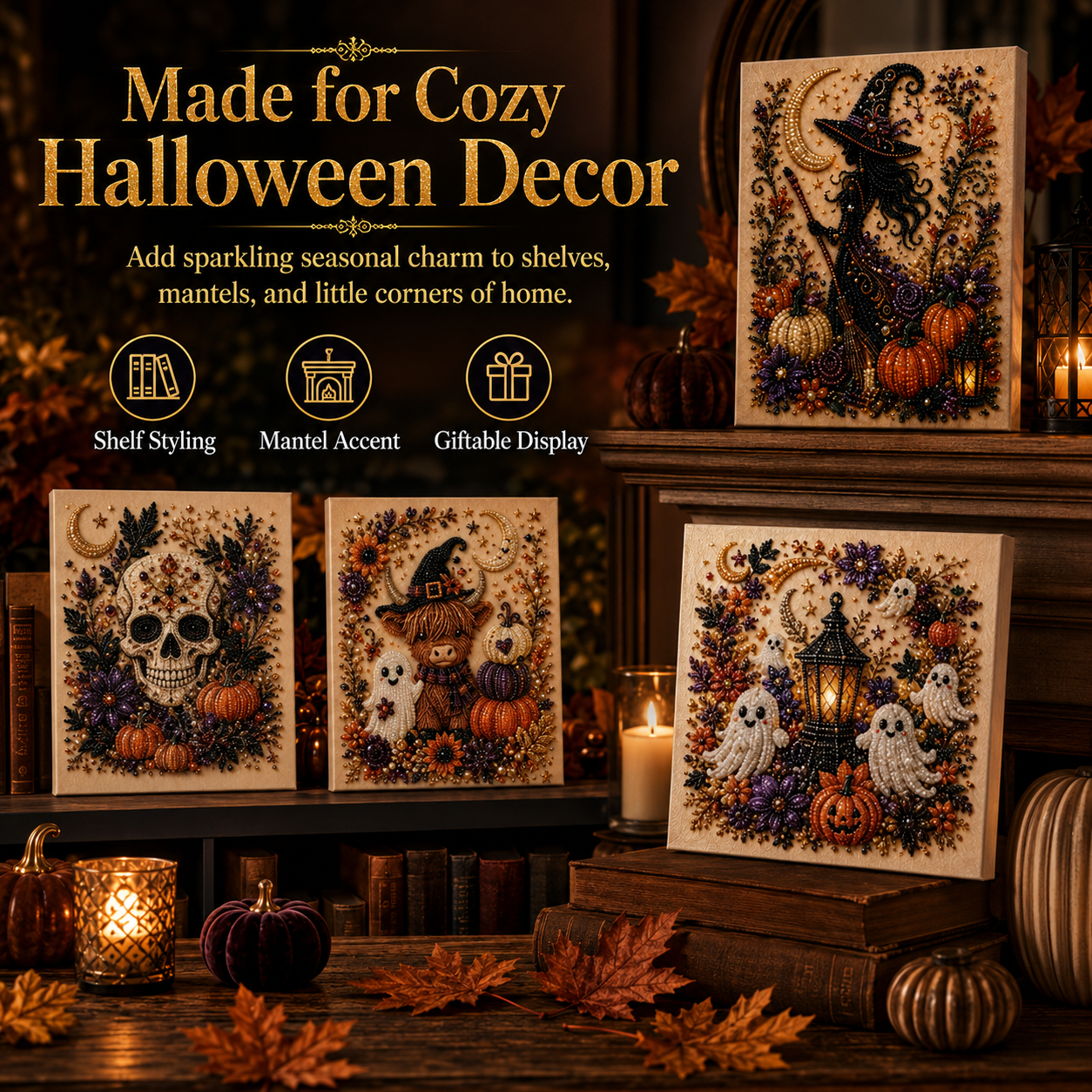 🔥 Last Day 60% OFF — Halloween DIY Diamond Art Kit for Spooky Home Decor 🎃 thumbnail 7