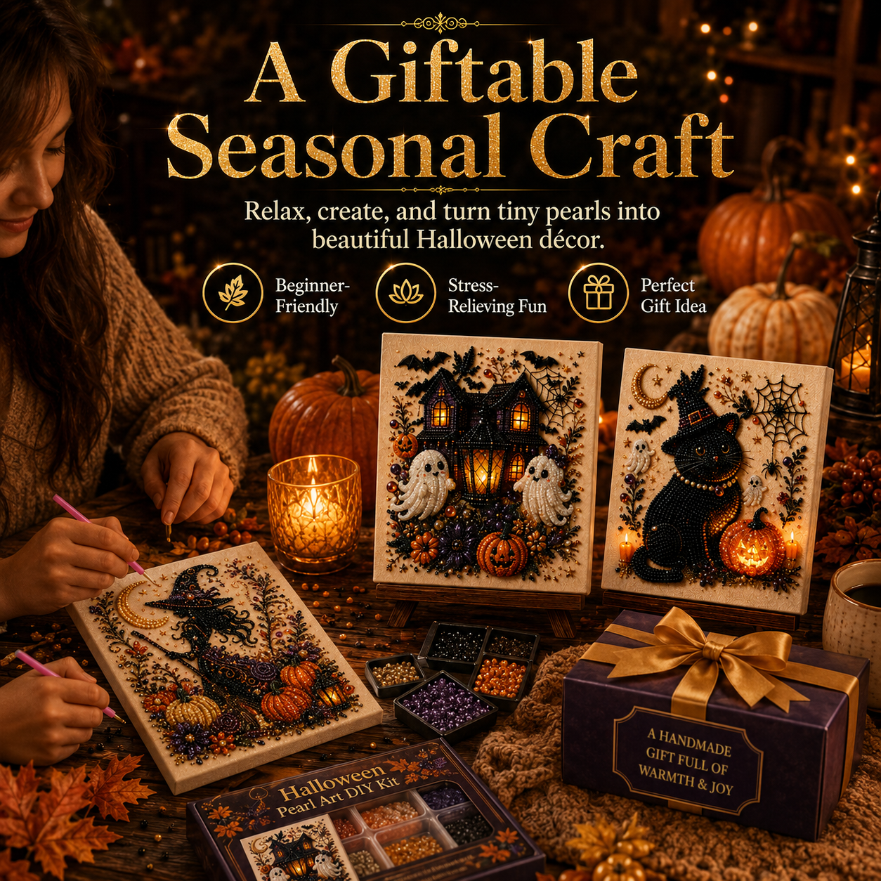 🔥 Last Day 60% OFF — Halloween DIY Diamond Art Kit for Spooky Home Decor 🎃 thumbnail 4