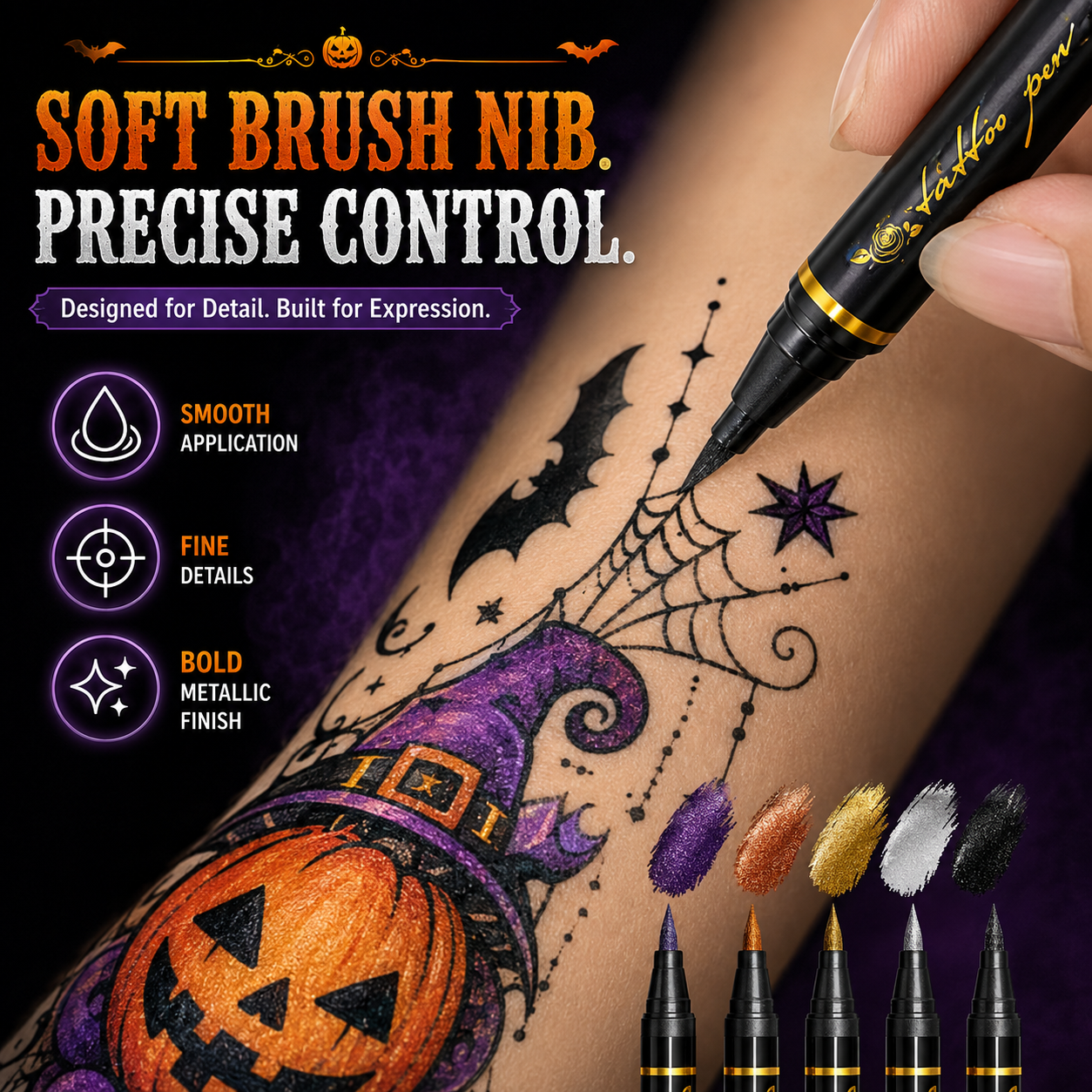 🎃 25,000+ Sold — 30-Color Temporary Tattoo Markers for Halloween Makeup & Creative Skin Art | 60% OFF Today thumbnail 4