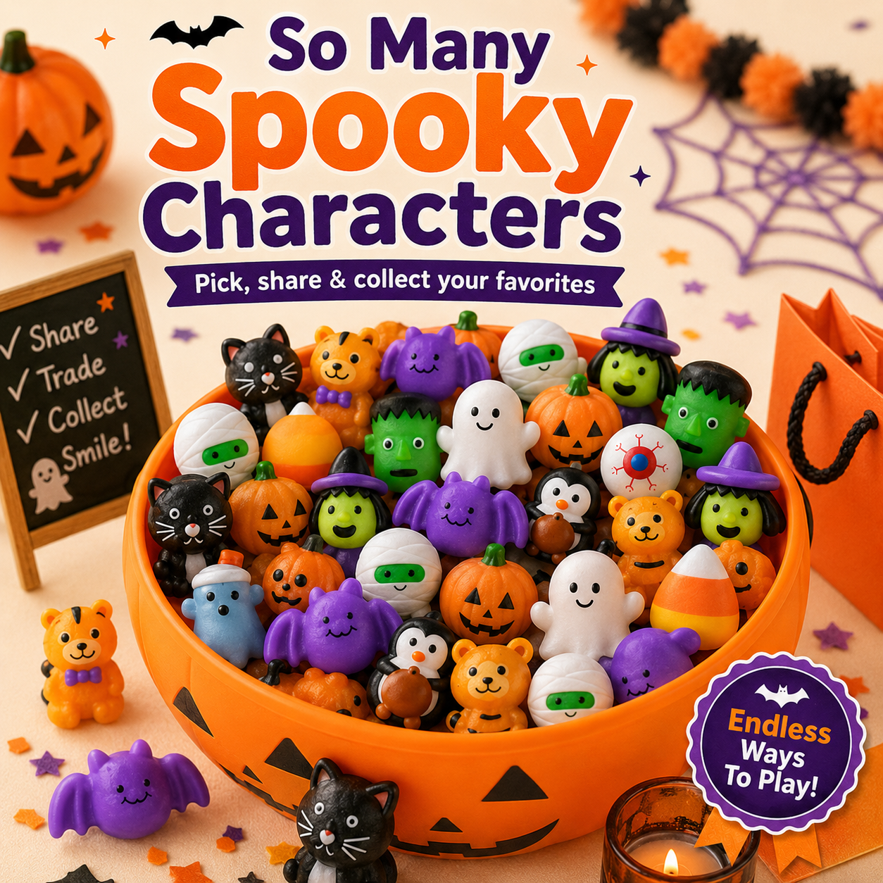 🔥 Last Day 60% OFF — 50PCS Halloween Mochi Squishy Toys for Party Favors & Spooky Fun 🎃 thumbnail 5