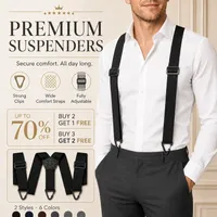 💎 Premium Adjustable Suspenders — Strong Clips, Timeless Style & Comfortable Fit | 70% OFF thumbnail 1