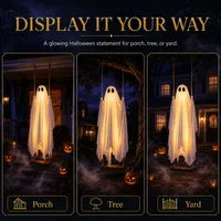 🔥 Last Day 60% OFF — 👻 LED Swinging Ghost Halloween Decoration — Glowing, Spooky & Perfect for Haunted Yard Decor thumbnail 6