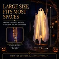 🔥 Last Day 60% OFF — 👻 LED Swinging Ghost Halloween Decoration — Glowing, Spooky & Perfect for Haunted Yard Decor thumbnail 4