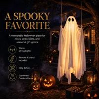 🔥 Last Day 60% OFF — 👻 LED Swinging Ghost Halloween Decoration — Glowing, Spooky & Perfect for Haunted Yard Decor thumbnail 3