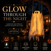 🔥 Last Day 60% OFF — 👻 LED Swinging Ghost Halloween Decoration — Glowing, Spooky & Perfect for Haunted Yard Decor thumbnail 1