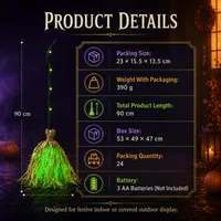 🎃 2026 Halloween Hot Sale — Animated Witch Broom Decoration with Lights, Motion & Spooky Sound thumbnail 10