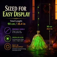 🎃 2026 Halloween Hot Sale — Animated Witch Broom Decoration with Lights, Motion & Spooky Sound thumbnail 9