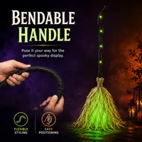 🎃 2026 Halloween Hot Sale — Animated Witch Broom Decoration with Lights, Motion & Spooky Sound thumbnail 7