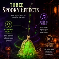 🎃 2026 Halloween Hot Sale — Animated Witch Broom Decoration with Lights, Motion & Spooky Sound thumbnail 5