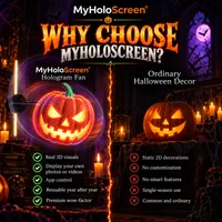 🔥 MyHoloScreen 3D Halloween Hologram Fan — Floating Visual Effects for Spooky Party Decor thumbnail 9