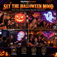 🔥 MyHoloScreen 3D Halloween Hologram Fan — Floating Visual Effects for Spooky Party Decor thumbnail 6