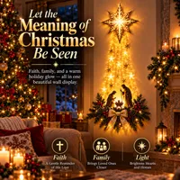 ⭐ 55% OFF TODAY — Bethlehem Star of Faith Lighted Nativity Wall Decor | Let His Light Fill Your Home This Christmas thumbnail 7