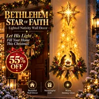 ⭐ 55% OFF TODAY — Bethlehem Star of Faith Lighted Nativity Wall Decor | Let His Light Fill Your Home This Christmas thumbnail 1