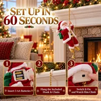 🎅 58% OFF TODAY — Climbing Santa Musical Christmas Decor | He Climbs, Plays Music & Brings Christmas to Life thumbnail 5