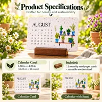🌱 60% OFF TODAY - Eco-Friendly Plantable “Timeless” Seed Calendar 2027 thumbnail 7