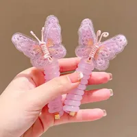 🔥🔥SALE OFF UP TO 50%🔥🔥 2Pcs Butterfly Elastic Rubber Bands Children Telephone Wire Hair thumbnail 8